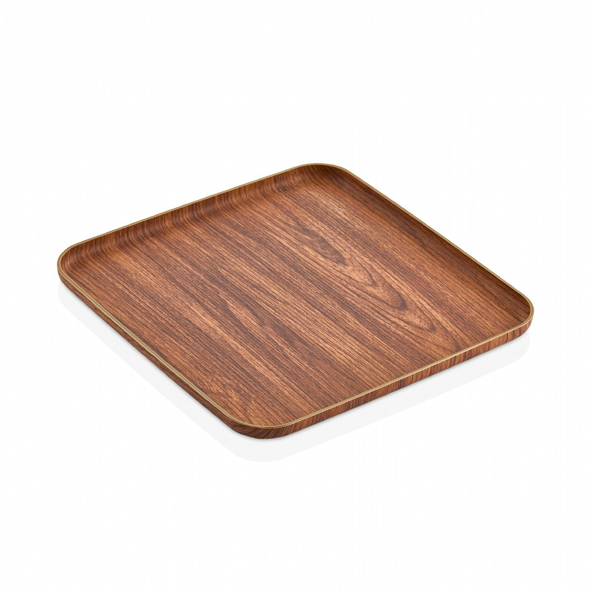 Evelin Wood Finish Small Sq. Plate 170*170*15 mm