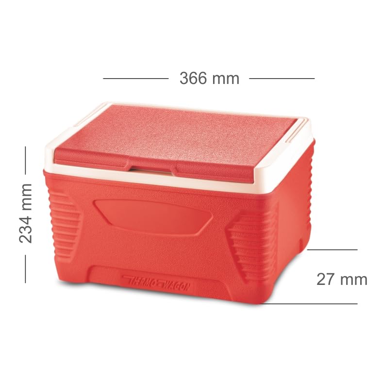 Asain Thermo Wagon Insulated Ice Cooler 14Ltr Red