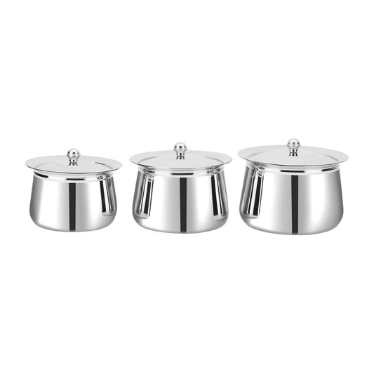 Vinod Kraft Amrit Serving Handi Set Of 3Pcs