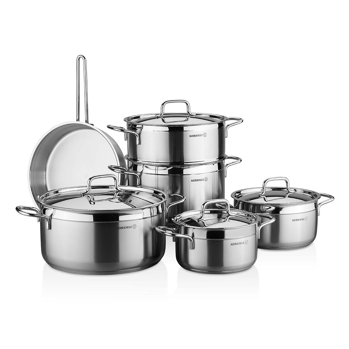 Korkmaz A1998 Alfa Plus Couscous 10Pcs Cookware Set