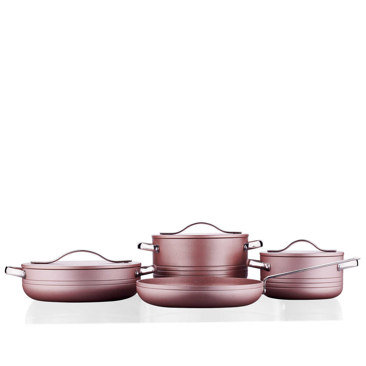 Korkmaz A2620 Linea Rosegold Plus 7Pcs Cookware Set