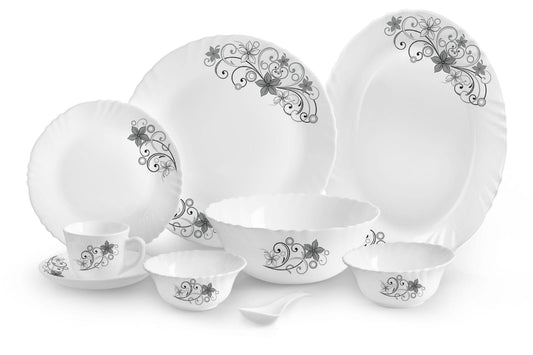 Cello 50 Pc Imperial Dinner Set Camber Black