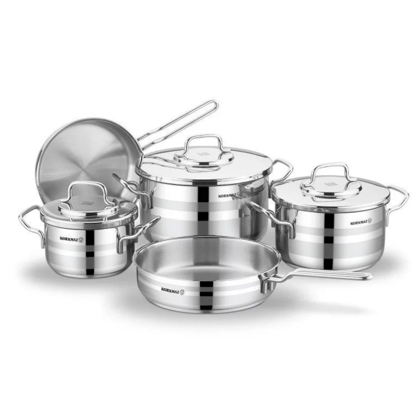 Korkmaz A2055 Astron 8 Pcs Cookware Set