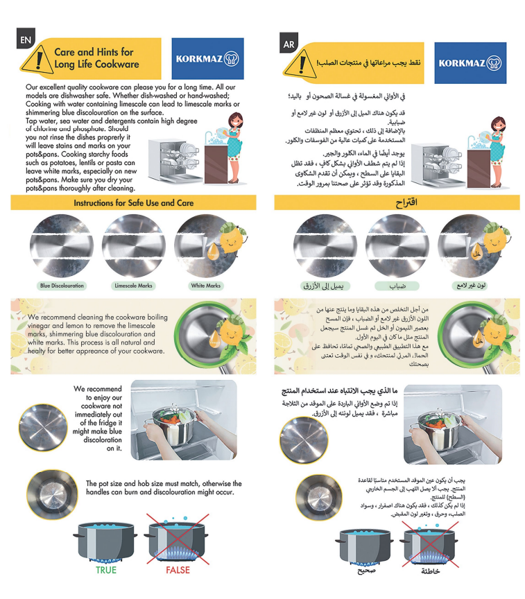 Korkmaz Astron 9 Pcs Cookware Set A2050