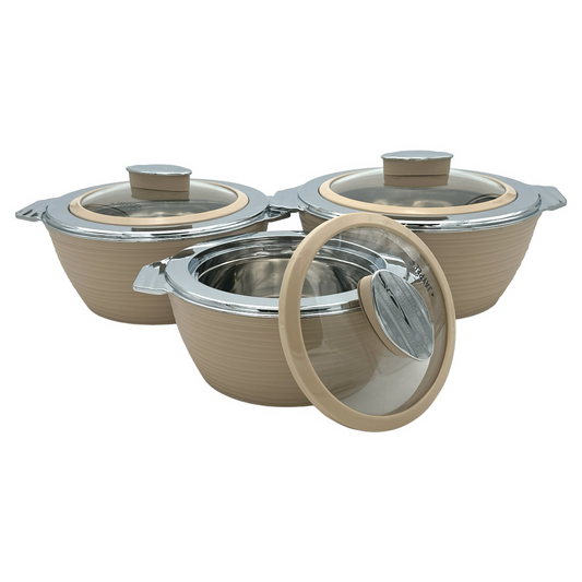 Jaypee Wavelock Casserole 3Pcs Set Coffee