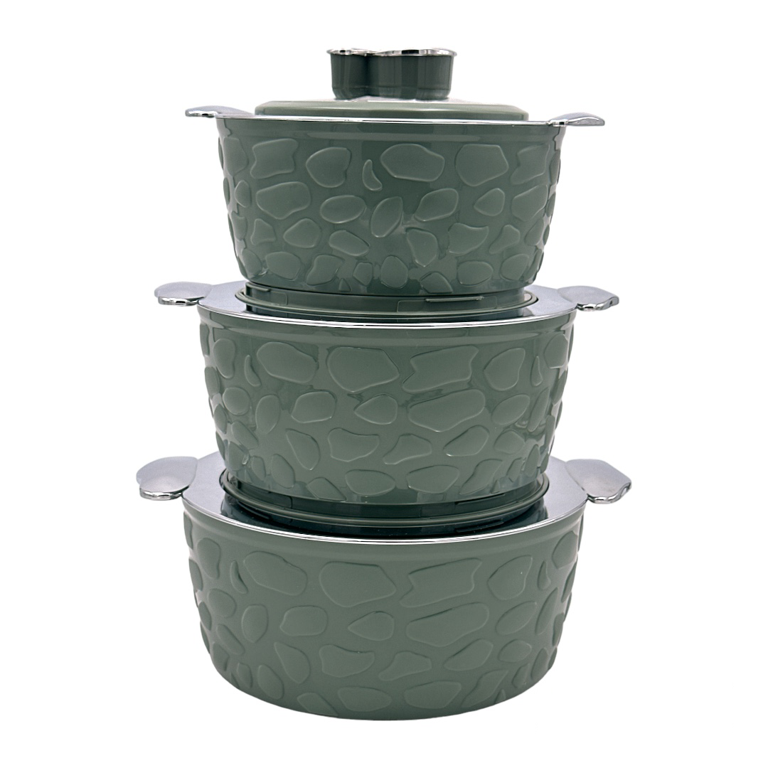 Jaypee Peblo Klass Casserole 3Pcs Set Green