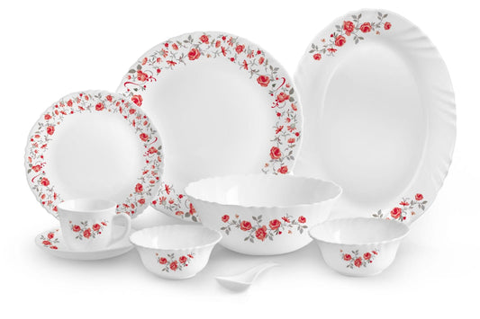 Cello 50 Pc Imperial Dinner Set Red Rose Fantasy