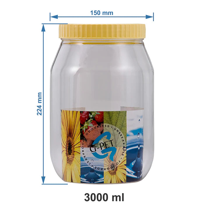Gaurav Pet Jar 3000Ml Pack Of 2