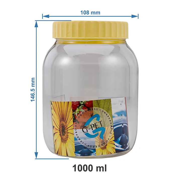 Gaurav Pet Jar 1000Ml Pack Of 4