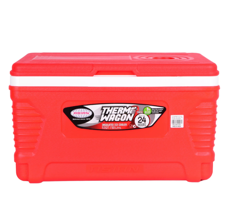 Asian Thermo Wagon Insulated Ice Cooler 50Ltr Red