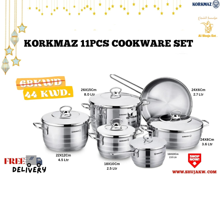 Korkmaz Astra 11 pc Cookware Set