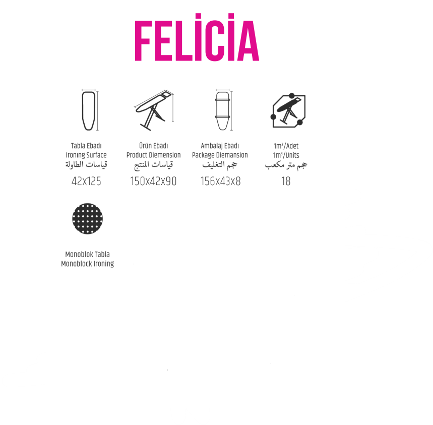 Sarayli Ironing Board Felicia