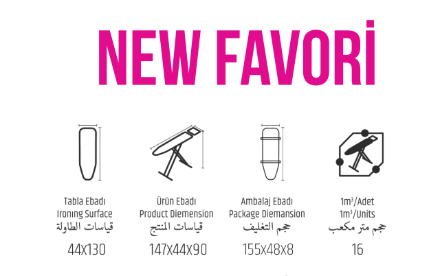 Sarayli Ironing Board New Favori