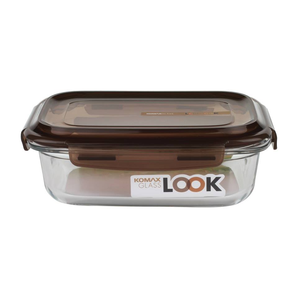 Komax Komax Glass Look Rect. Brown 880Ml