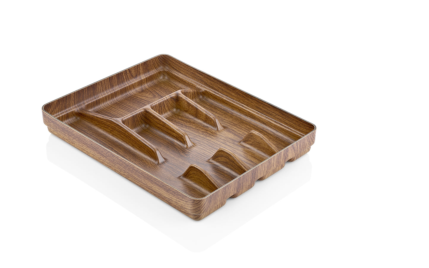 Evelin Wood Finish Cutlery Tray