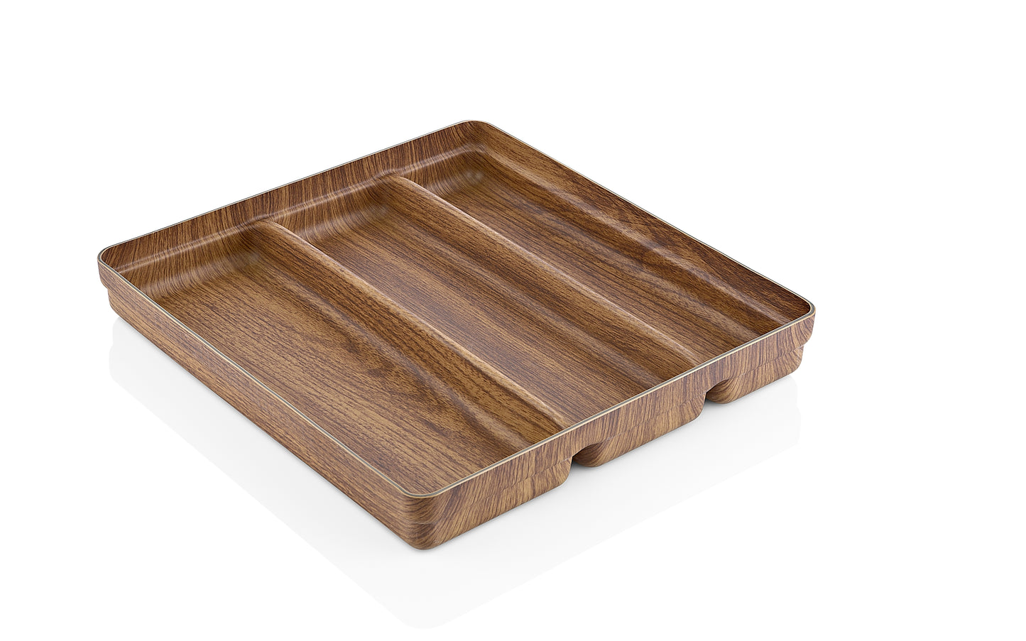 Evelin Wood Finish Service Cutlery Tray