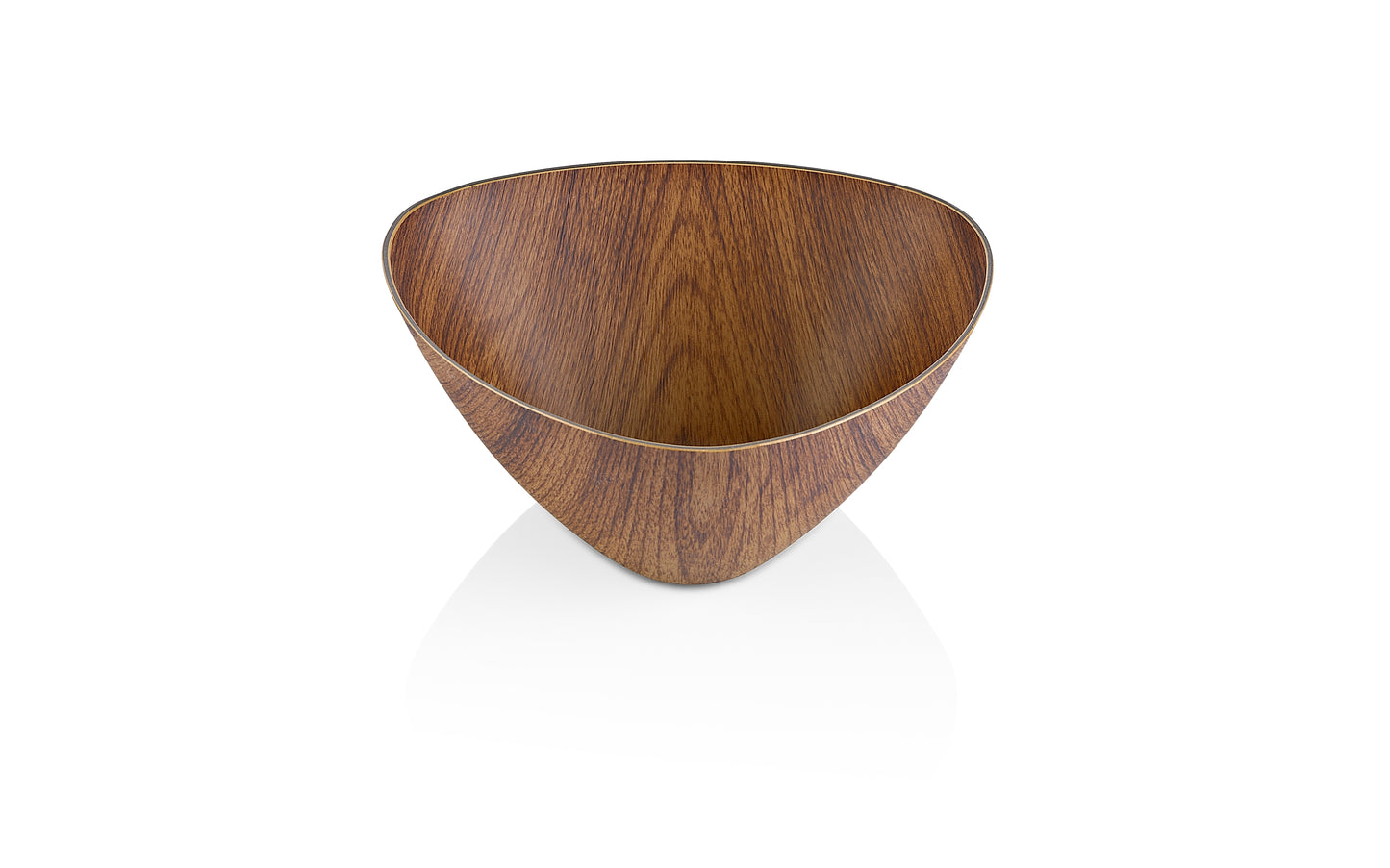 Evelin Wood Finish Large Tri. Bowl