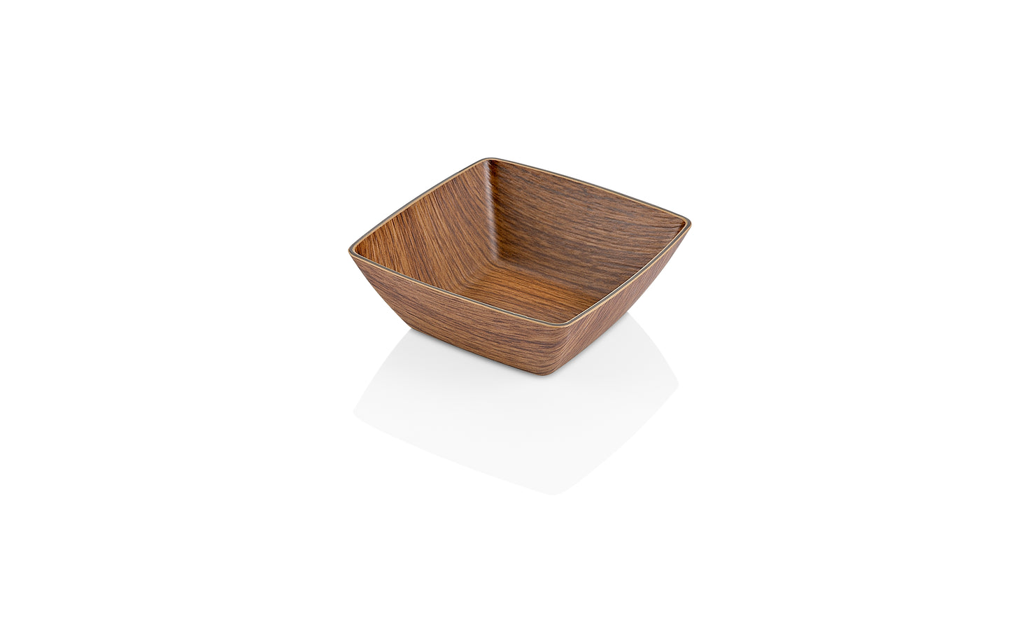 Evelin Wood Finish Mini Square Bowl