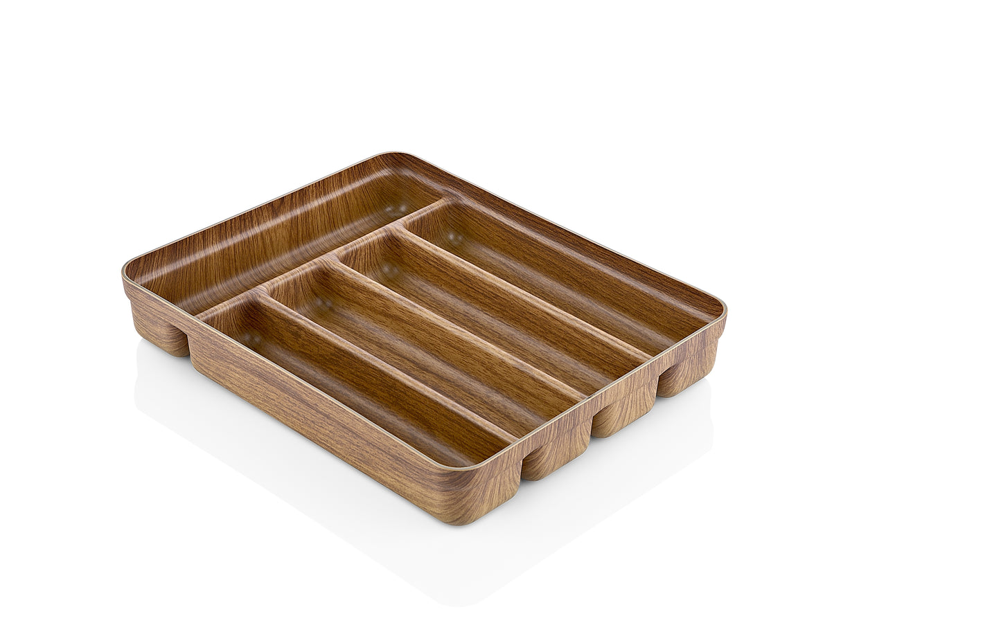 Evelin Wood Finish Ultra Cutlery Tray