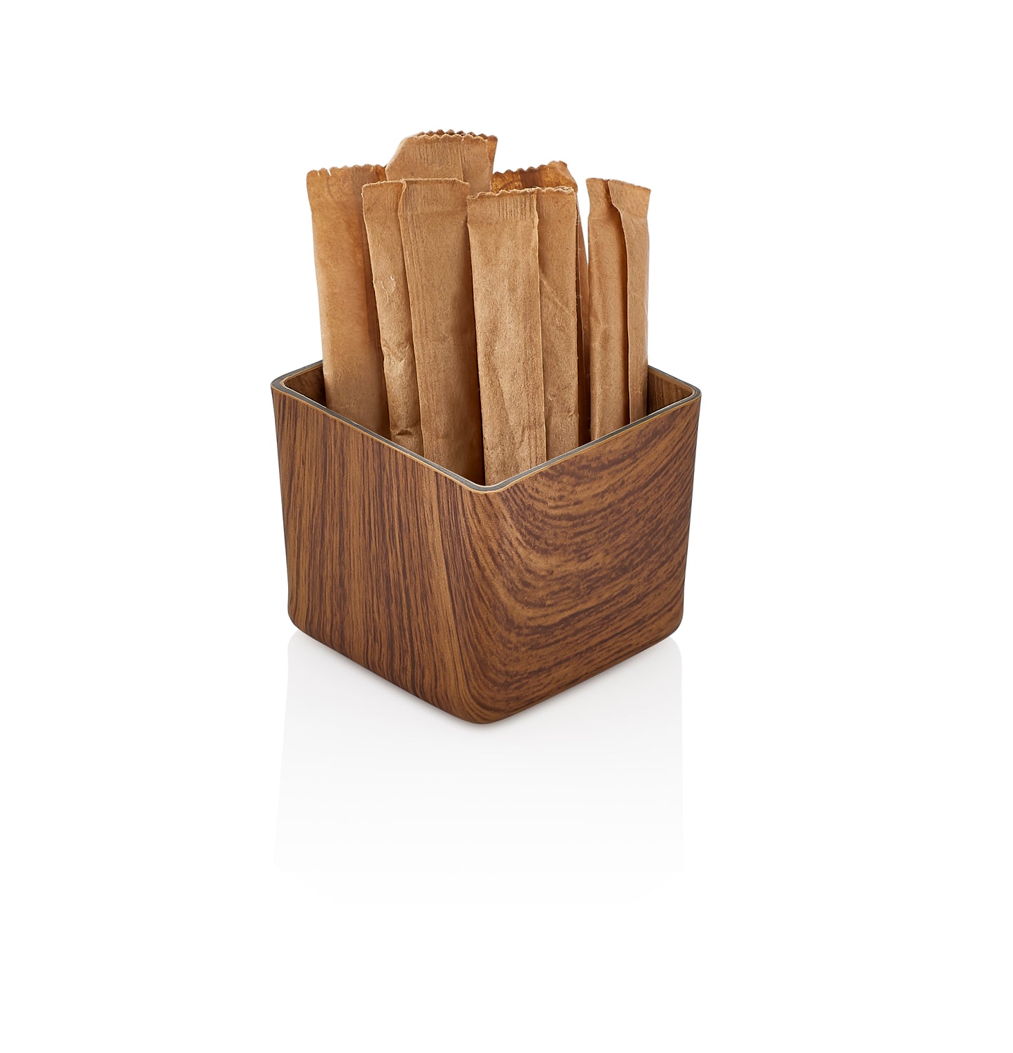 Evelin Wood Finish Square Stick Bowl