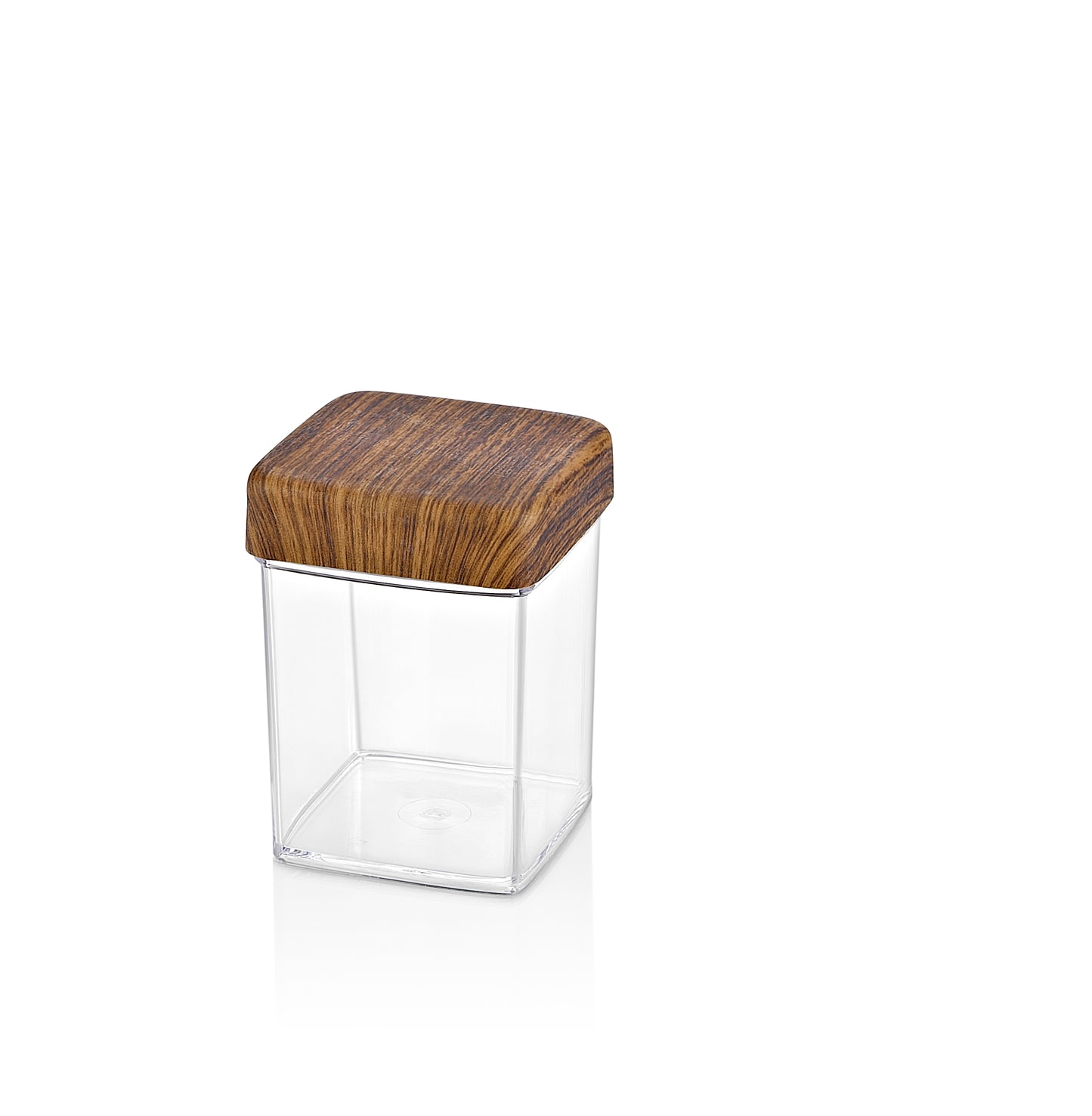 Evelin Wood Finish 0.4Ltr Square Jar