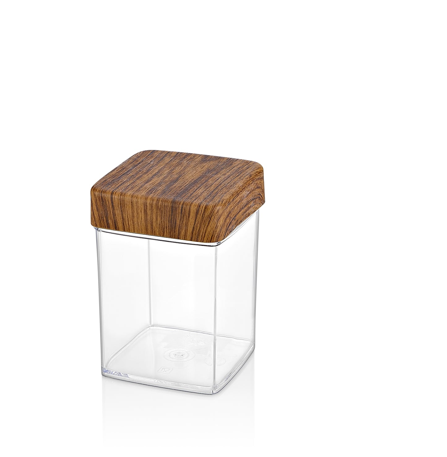 Evelin Wood Finish 0.63Ltr Square Jar