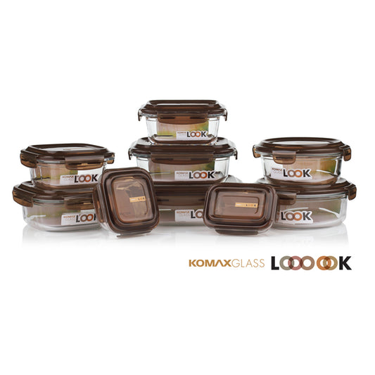 Komax Komax Glass Look Sq. Brown 440Ml