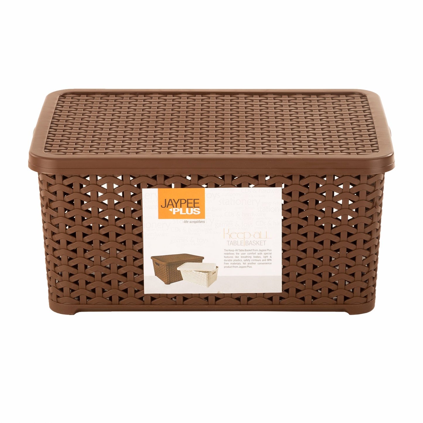 Jaypee Keep All Large Basket W/Cover BROWN