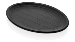 Kulsan Black Oval Plate 32.5 Cm
