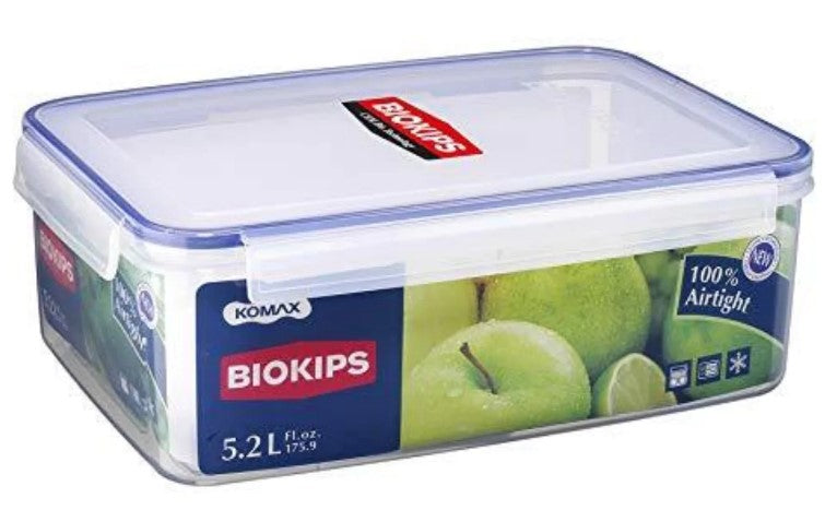 Komax Rectangle Plastic Container .-R61 5.2Lt