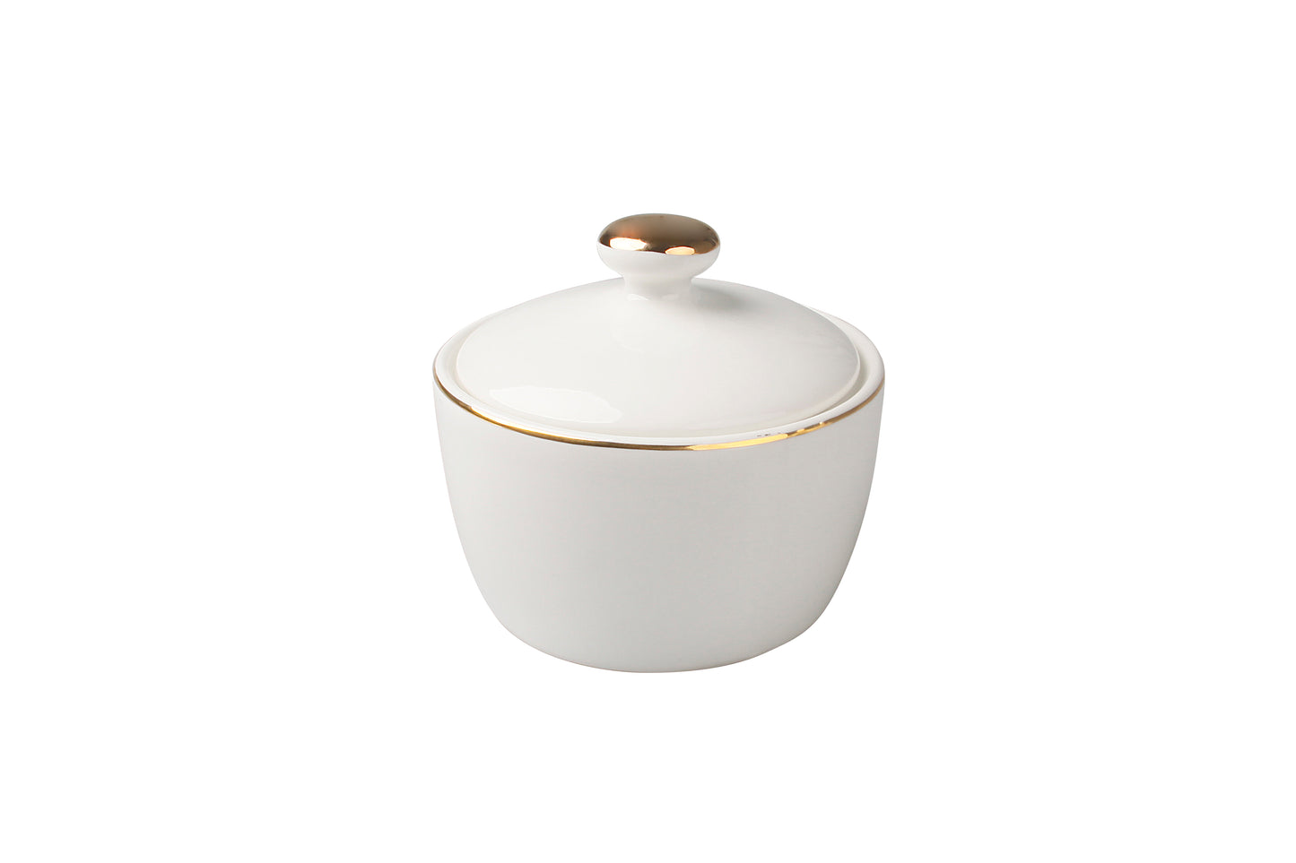 Sugar Bowl In Gold Line 10.5Cm
