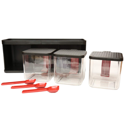 Jaypee P&C 3Pcs Spice Jar Set BLACK