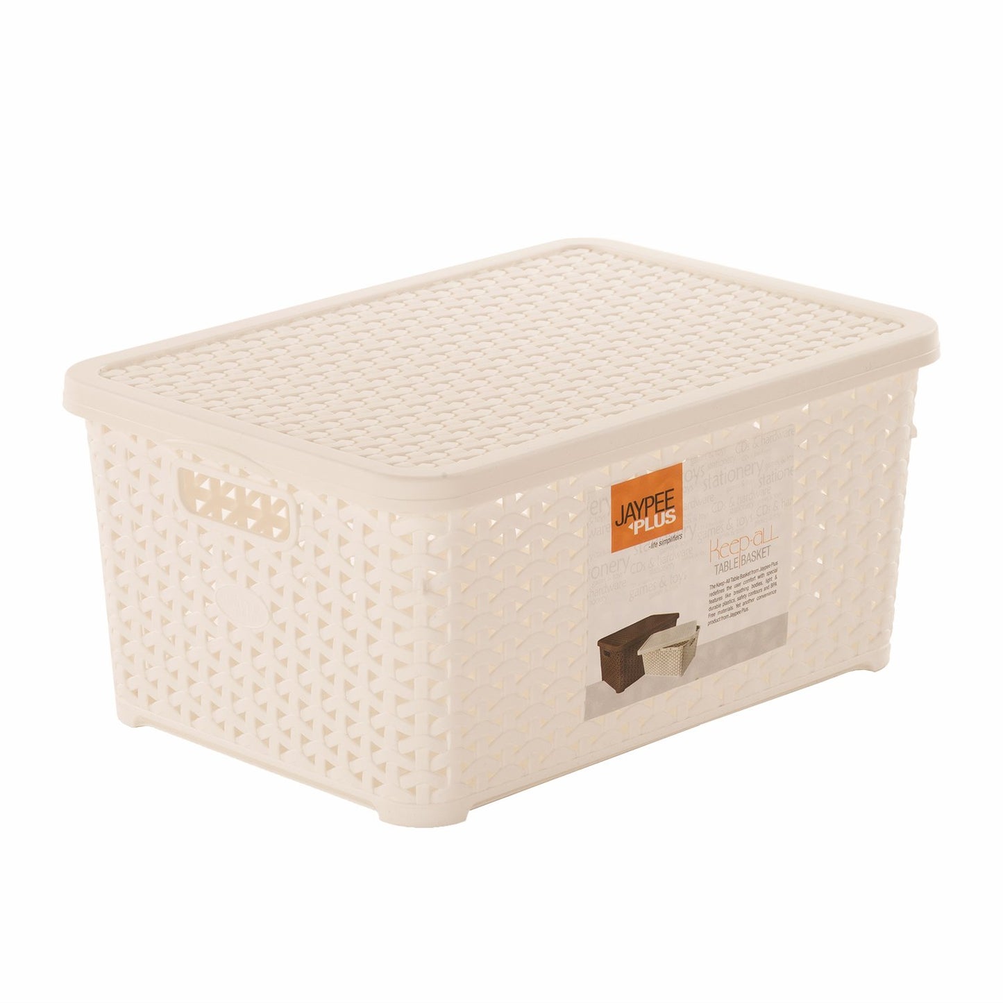 Jaypee Keep All Small Basket W/Cover WHITE