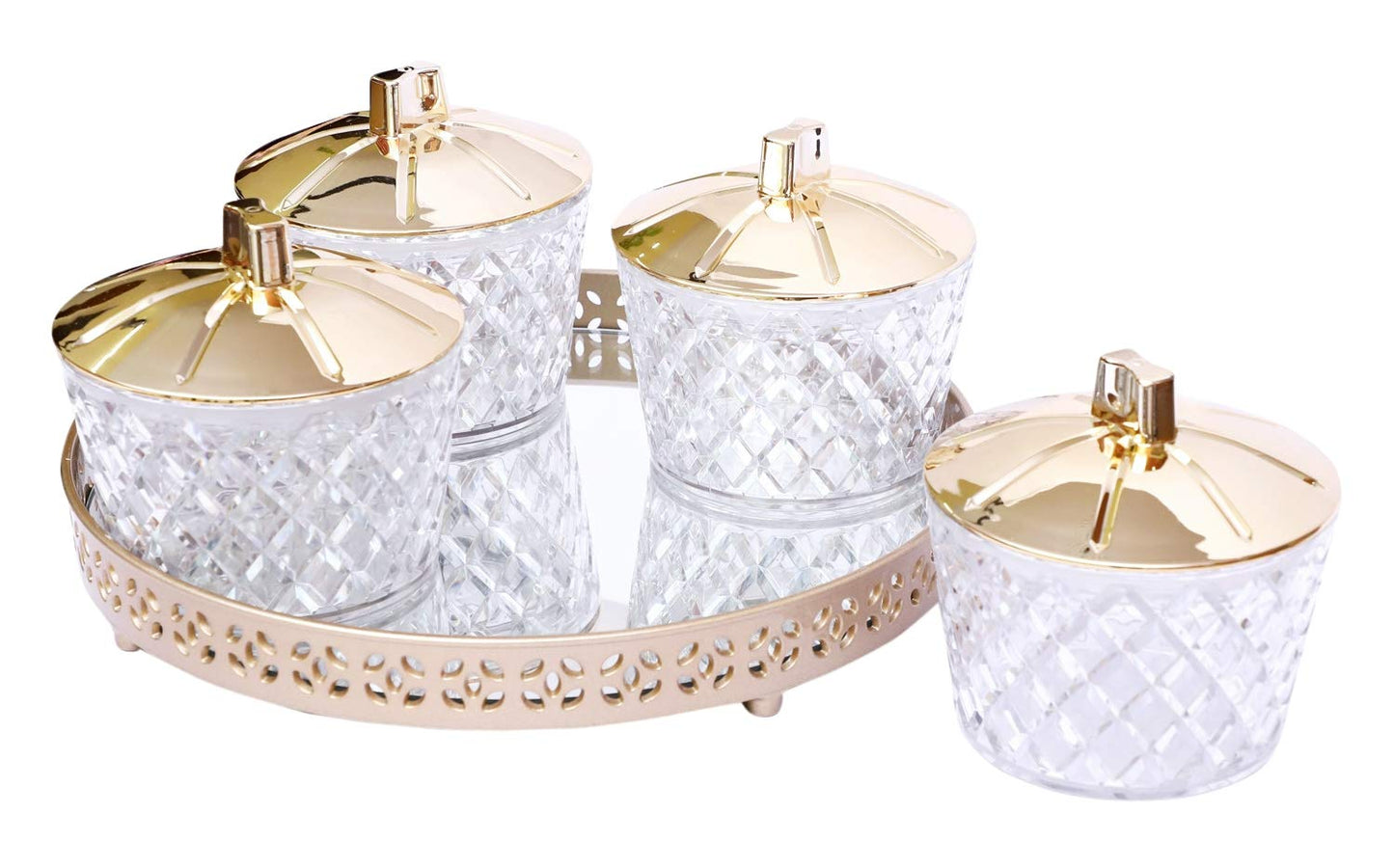 Jaypee Luxe Jar Set Of 4 With Tray