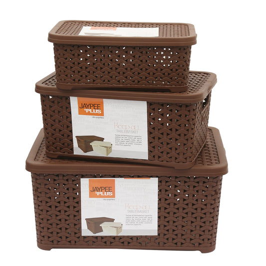 Jaypee Keep All Small Basket W/Cover BROWN