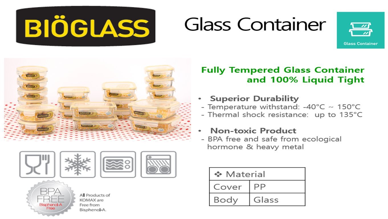 Komax Bioglass Basic Rect.R2 820Ml