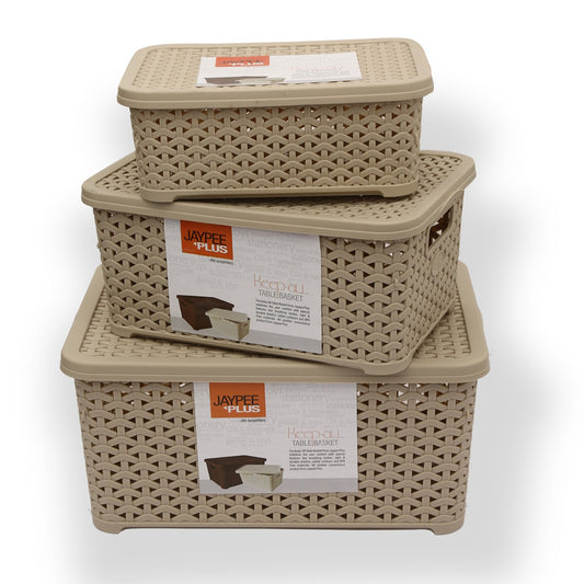 Jaypee Keep All Small Basket W/Cover BEIGE