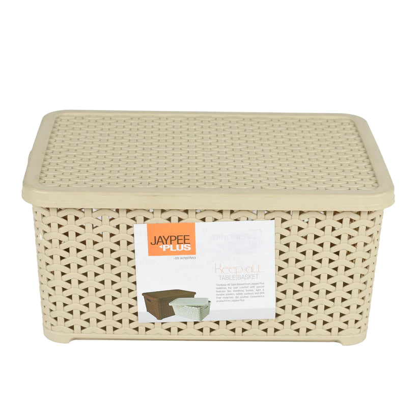 Jaypee Keep All Large Basket W/Cover BEIGE