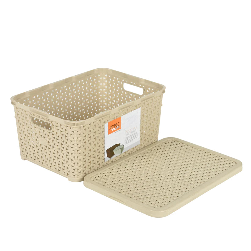 Jaypee Keep All Large Basket W/Cover BEIGE