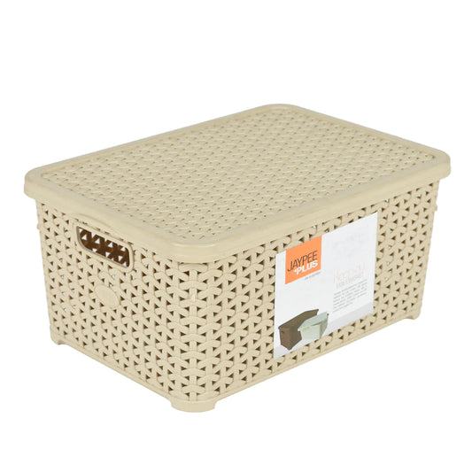 Jaypee Keep All Large Basket W/Cover BEIGE
