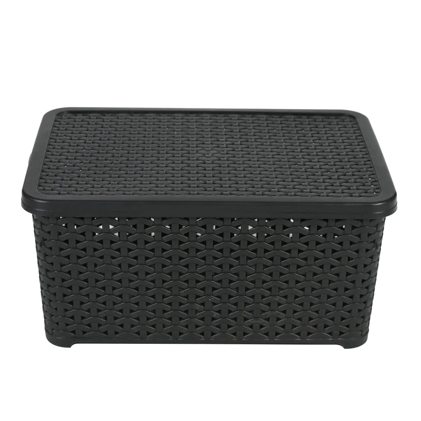 Jaypee Keep All Large Basket W/Cover BLACK