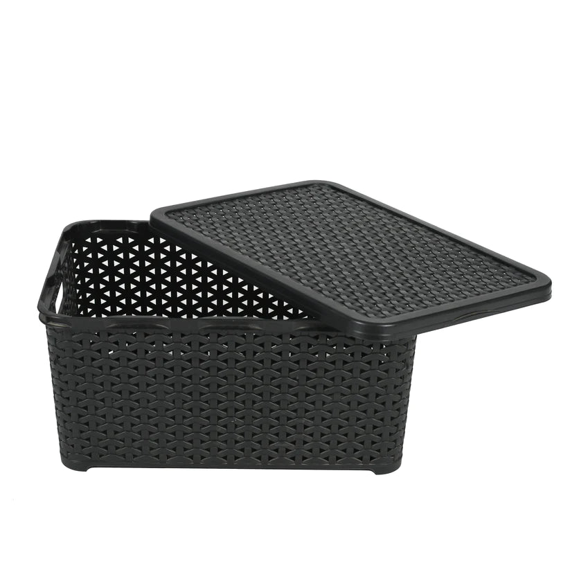 Jaypee Keep All Large Basket W/Cover BLACK