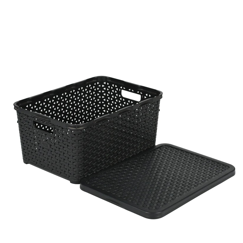 Jaypee Keep All Large Basket W/Cover BLACK