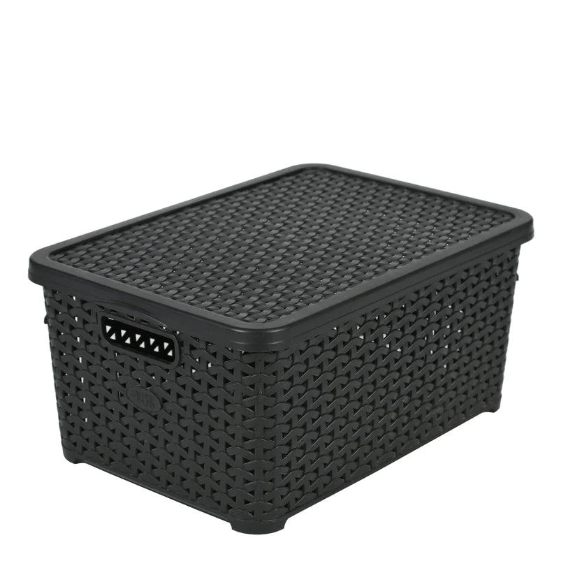 Jaypee Keep All Large Basket W/Cover BLACK