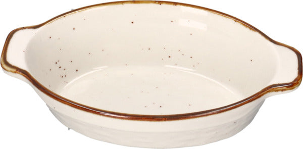 Oval Plate In Speckle 21.6Cm