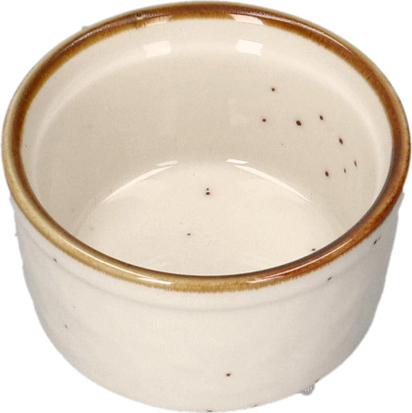Round Ramekin In Speckle 8Cm