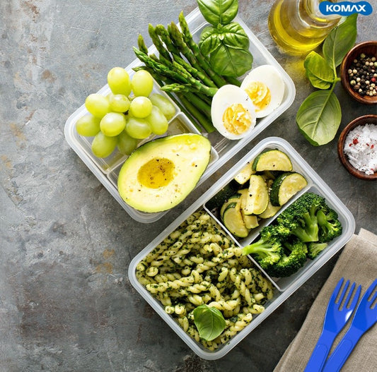 Komax Rectangle Plastic Container .-Rd30 670Ml With Divider