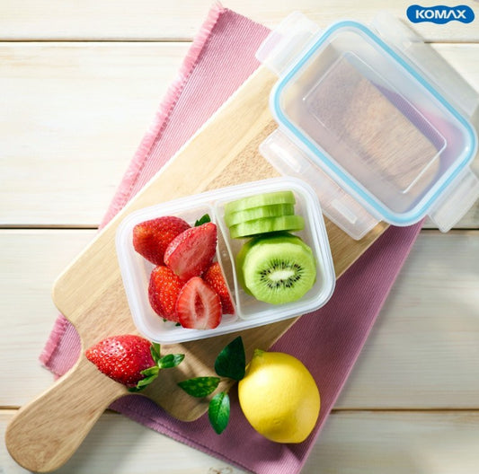 Komax Rectangle Plastic Container .-Rd2 450Ml With Divider