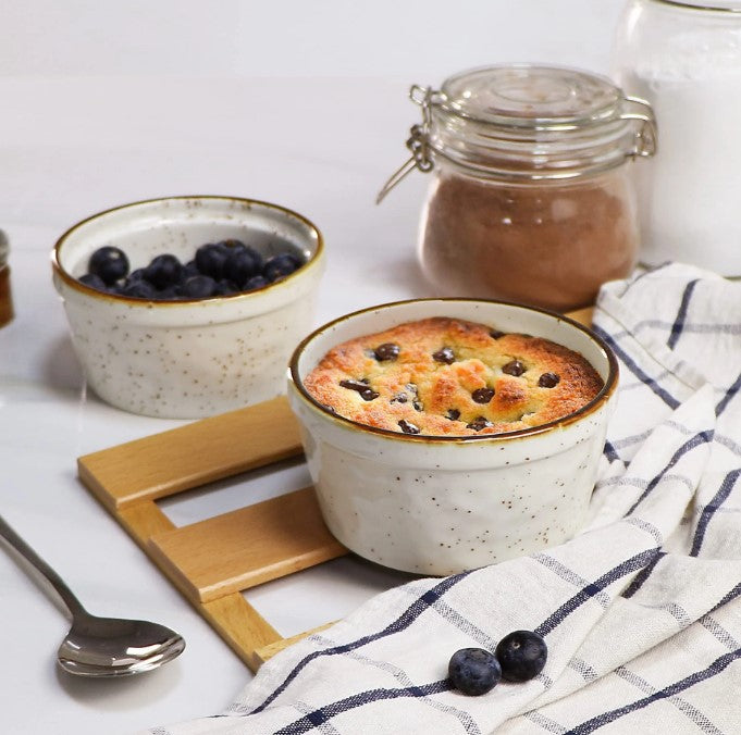 Round Ramekin In Speckle 9.5Cm