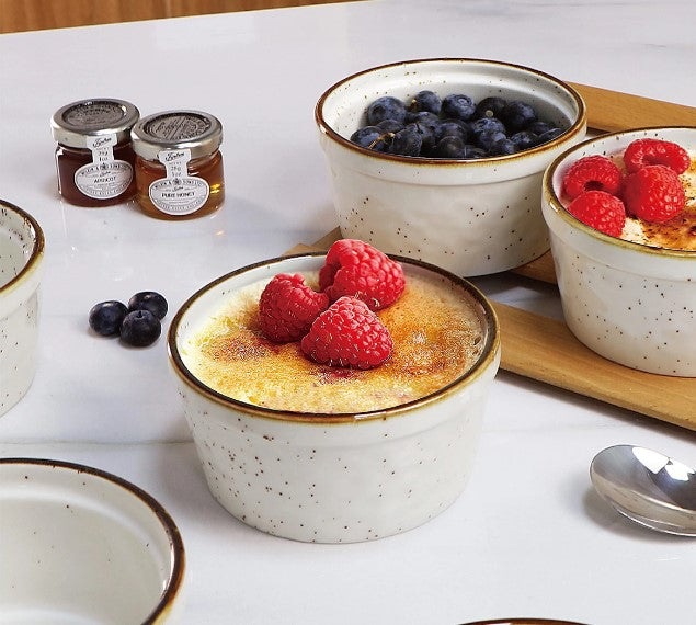 Round Ramekin In Speckle 9.5Cm